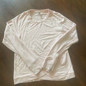 Light Pink Athleta Girl Crewneck with Sweater Material